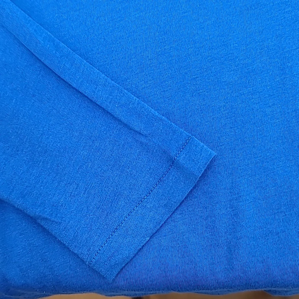 J Crew Long Sleeve Ultra Thin Relaxed Straight Tissue Turtleneck Top Royal Blue